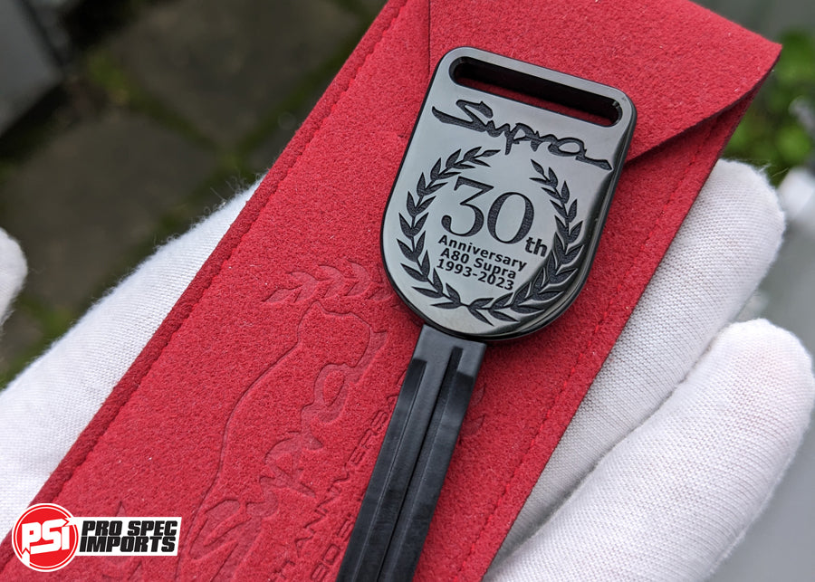 Limited Edition 30th Anniversary A80 Supra Key - PVD Stealth Black Titanium