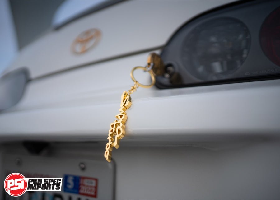 MK4 Supra Turbo Keychain - Pro Spec Imports - Gold Chrome -