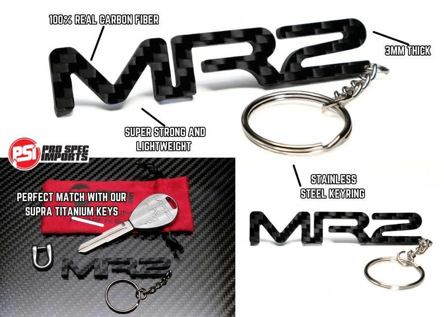 アクセサリー me0805 20000 Carbon Fibre keychain for Toyota MR2 SW20 '89-'99 / MR-S ZZW30 '99