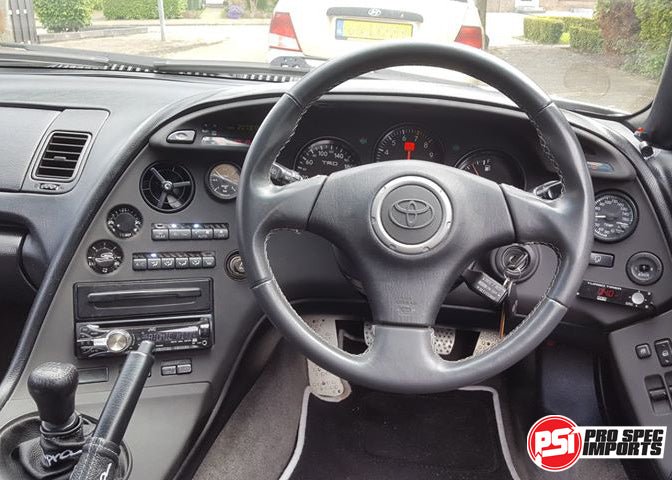 JDM Supra Interior - Carbon Edition HVAC 6pc Combo - Pro Spec Imports - Black Dials - "S" logo - -