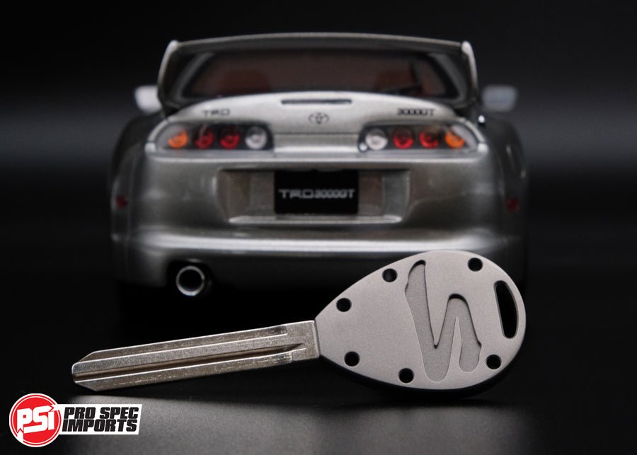 Frosted Titanium GR6 - A80 Supra Key Blank - Pro Spec Imports - 8pc ULTIMATE KEY COMBO - -