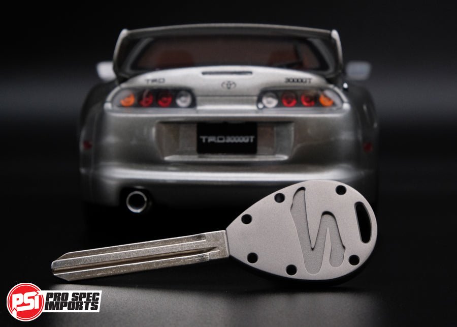 Frosted Titanium GR6 - A80 Supra Key Blank - Pro Spec Imports - 8pc ULTIMATE KEY COMBO - -