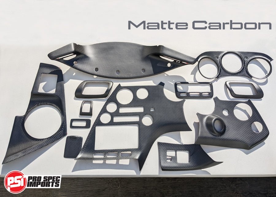 Supra Carbon Interior Set 12pc - Fits Series 1, '93-'96 JDM Supra - Pro Spec Imports - Manual - Matte Carbon - -
