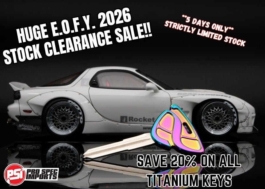 FD3S RX7 Key Blank - 'Neo Chrome PVD' Titanium GR6 - Pro Spec Imports - KEY - 