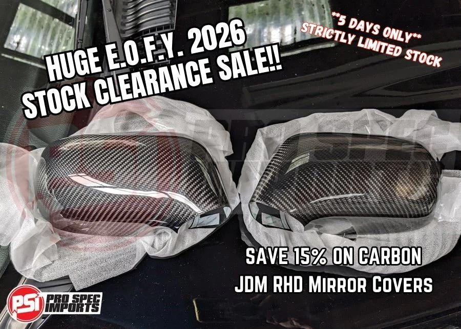 Carbon Fibre Mirror Covers for JDM RHD Supra Mk4 JZA80 - Pro Spec Imports - 