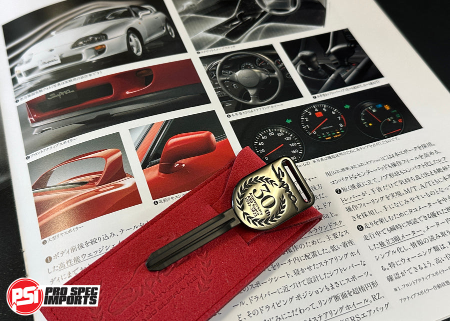 (SOLD OUT) Limited Edition 30th Anniversary A80 Supra Key - PVD Stealth Black Titanium