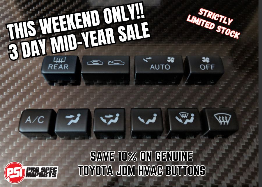 New OEM Toyota Button Set For JDM (RHD) A80 (MK4) Supra HVAC Climate Control Unit