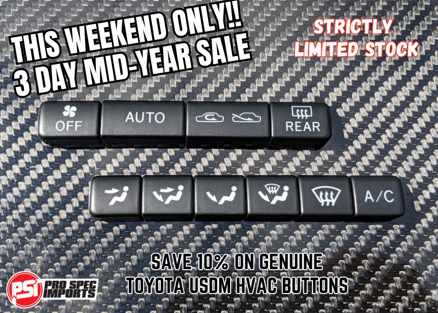 New OEM Toyota Button Set For USDM (LHD) A80 (MK4) Supra HVAC Climate Control Unit