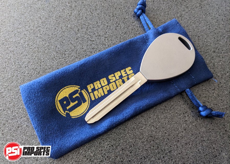 'Blank/Plain Face' Billet Titanium Car Key - Suit Toyota TOY43 (Fits most 90's - 00's Toyota's, JZX100 Chaser/Mark II, Levin, Celica, Rav4, Land Cruiser, Hilux, Corolla, Camry etc) - Pro Spec Imports - Frosted Titanium - 