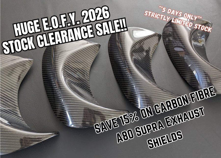 A80 (MK4) Supra Carbon Fibre Exhaust Shield / Bumper Shroud - 3K Twill Weave Pattern - Pro Spec Imports - 