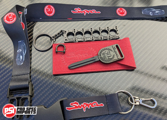 Load image into Gallery viewer, Limited Edition 30th Anniversary A80 Supra Key - PVD Stealth Black Titanium + *ENTRY TO THE ULTIMATE TRD SUPRA COLLECTIBLES GIVEAWAY*
