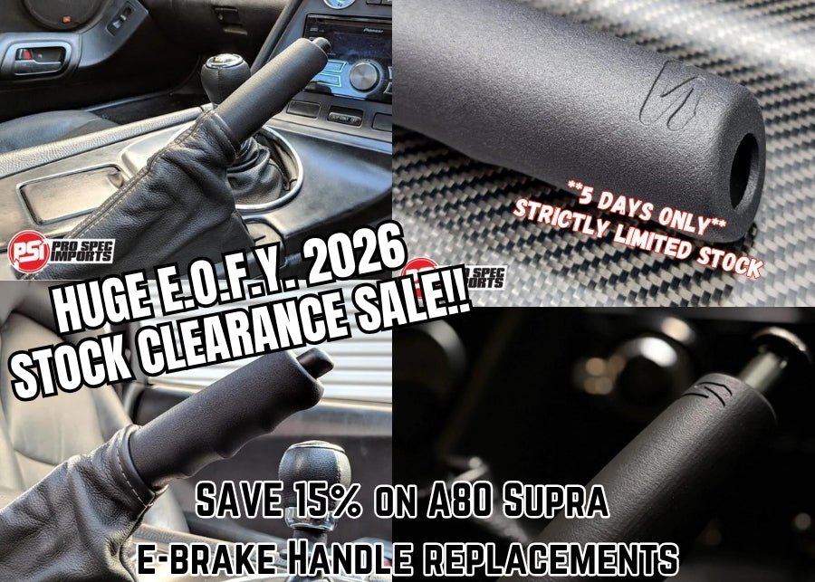Custom Mk4 / A80 Supra Handbrake / Park Brake / Ebrake Handle Replacement - Pro Spec Imports - Supra 'S' Logo - 