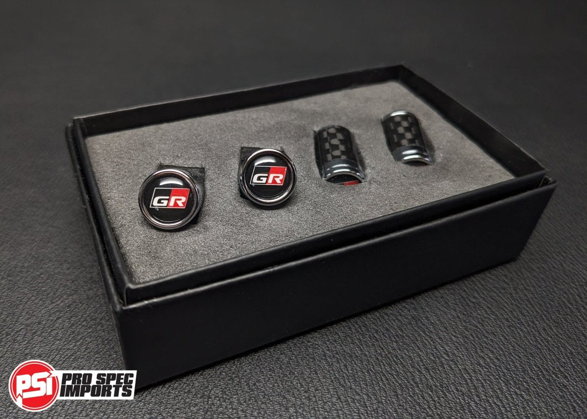 Carbon Fibre Tire Valve stem caps for GR Supra, GR86, GR Yaris, GR Corolla, GR Hilux, GR Land Cruiser, Wheel, Accessories Gift - Pro Spec Imports - 