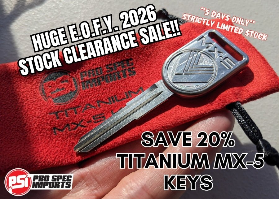 Titanium Key Blank For Mazda MX5 / Miata / Eunos / Roadster, NA, NB, NC (Without chip) - Pro Spec Imports - 