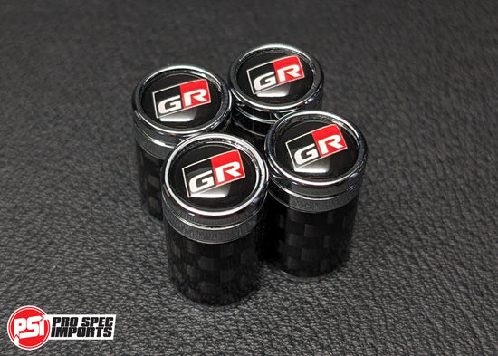 Carbon Fibre Tire Valve stem caps for GR Supra, GR86, GR Yaris, GR Corolla, GR Hilux, GR Land Cruiser, Wheel, Accessories Gift