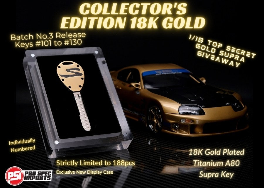 Collectors Edition 18K Gold CF - Titanium A80 (MK4) Supra Key + *ENTRY TO THE GOLD TOP SECRET 1/18 SUPRA GIVEAWAY*
