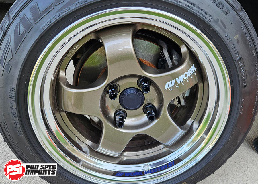 *PRE-ORDER* Work Meister S1 2P 15" Centre Caps, Suit 4x100 PCD Toyota - 54/60mm Hubcentric, MR2 AW11