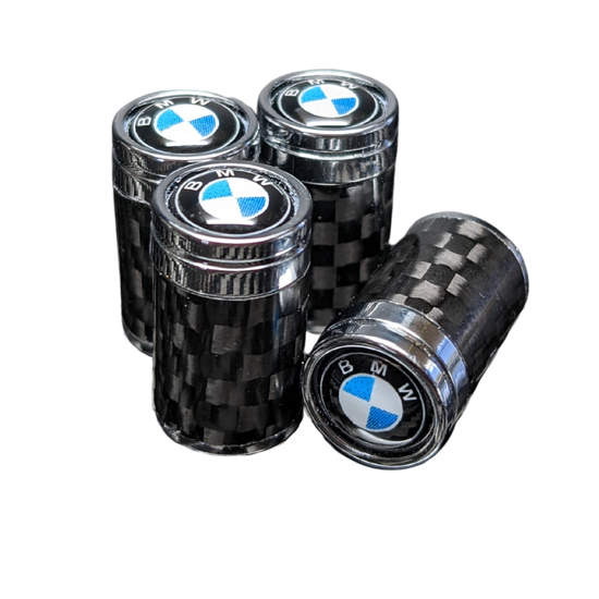 BMW Compatible Carbon Fiber Tire Valve Stem Caps X5 X3 X7 M2 M3 M5 E30 E36 E
