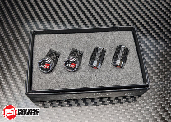 Carbon Fibre Tire Valve stem caps for GR Supra, GR86, GR Yaris, GR Corolla, GR Hilux, GR Land Cruiser, Wheel, Accessories Gift