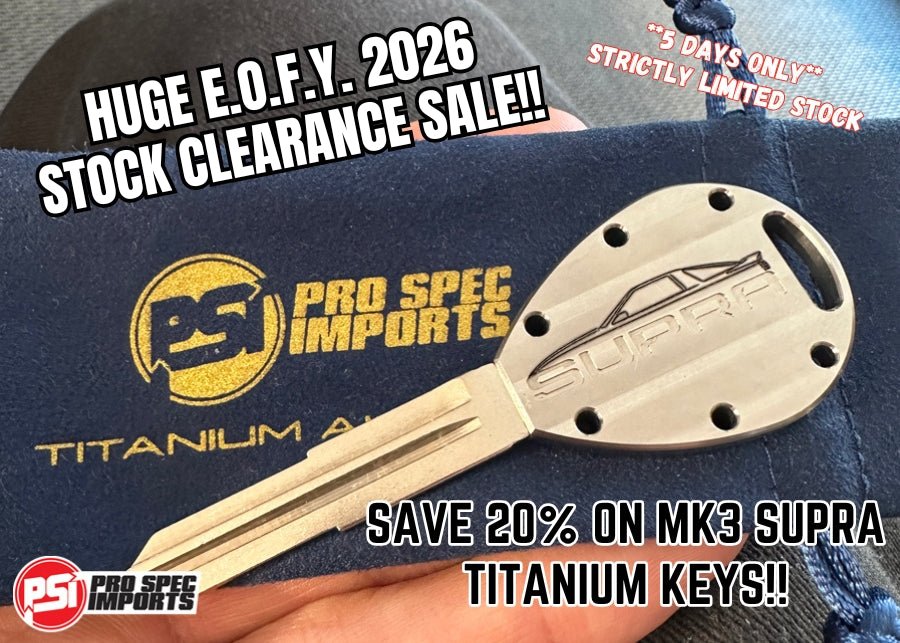 Suit Toyota A70 (MK3) Supra Titanium Key Blank - Machine Finish - Pro Spec Imports - 