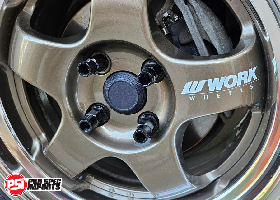 *PRE-ORDER* Work Meister S1 2P 15" Centre Caps, Suit 4x100 PCD Toyota - 54/60mm Hubcentric, MR2 AW11