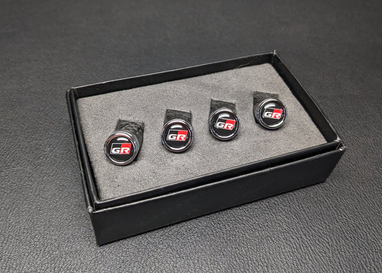Carbon Fibre Tire Valve stem caps for GR Supra, GR86, GR Yaris, GR Corolla, GR Hilux, GR Land Cruiser, Wheel, Accessories Gift