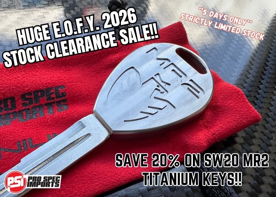 Billet Titanium MR2 SW20 (1989 - 1999) Key Blank - Machine Finish - Pro Spec Imports - 