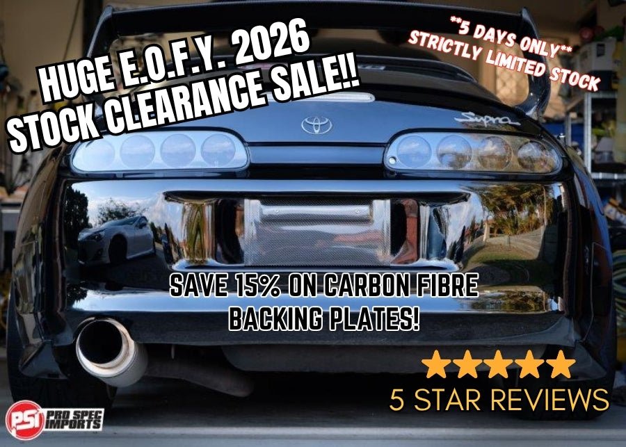 Mk4 Supra JDM Bumper Rear Backing Plate - Pro Spec Imports - 3K Twill Weave Carbon Fibre - 