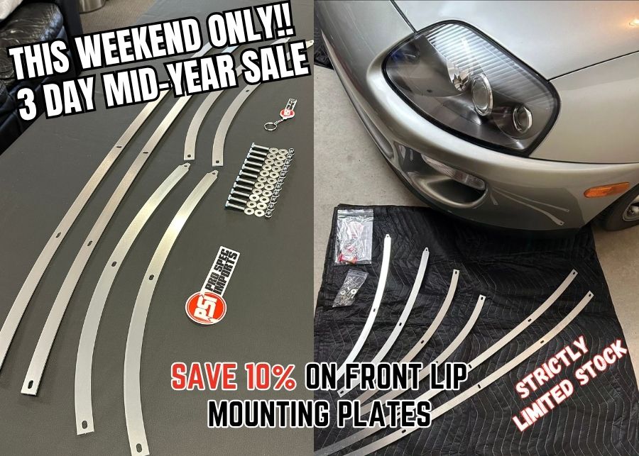 A80 (Mk4) Supra Front Lip Mounting Plate Set and SS Hardware - OEM style