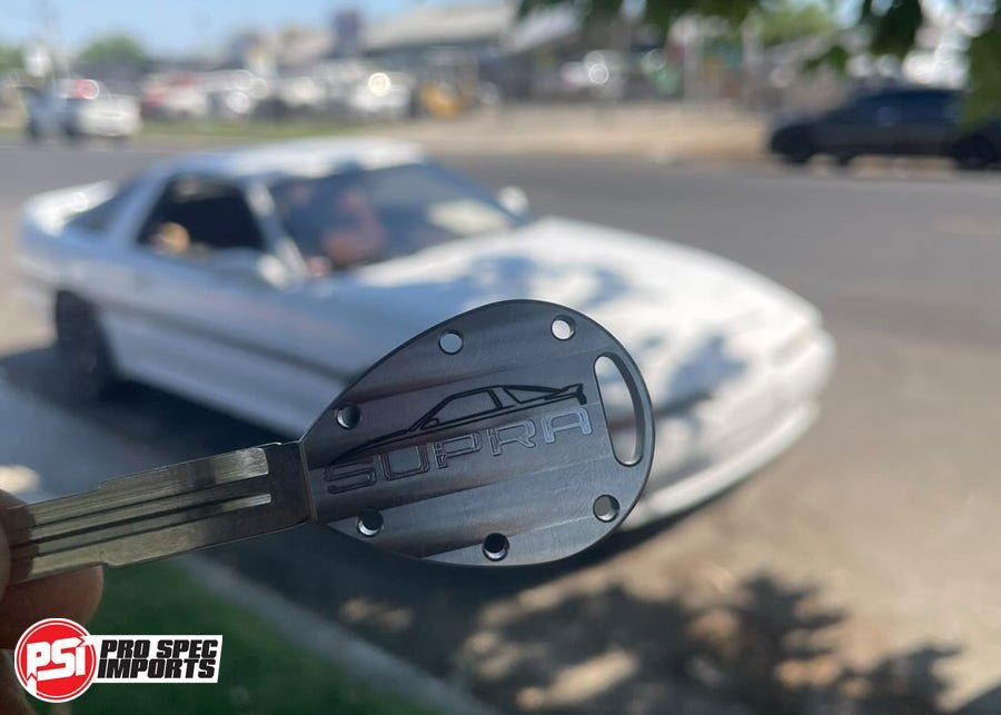 Suit Toyota A70 (MK3) Supra Titanium Key Blank - Machine Finish - Pro Spec Imports - 