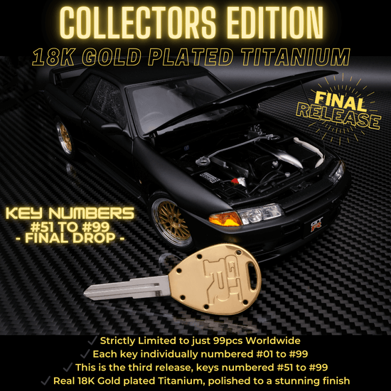 Limited Edition 99pc 18K Gold Titanium Skyline GTR Key Blank R32 / R33