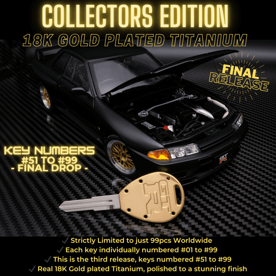 Collectors Edition 18K Gold Titanium Skyline GTR Key Blank R32 / R33