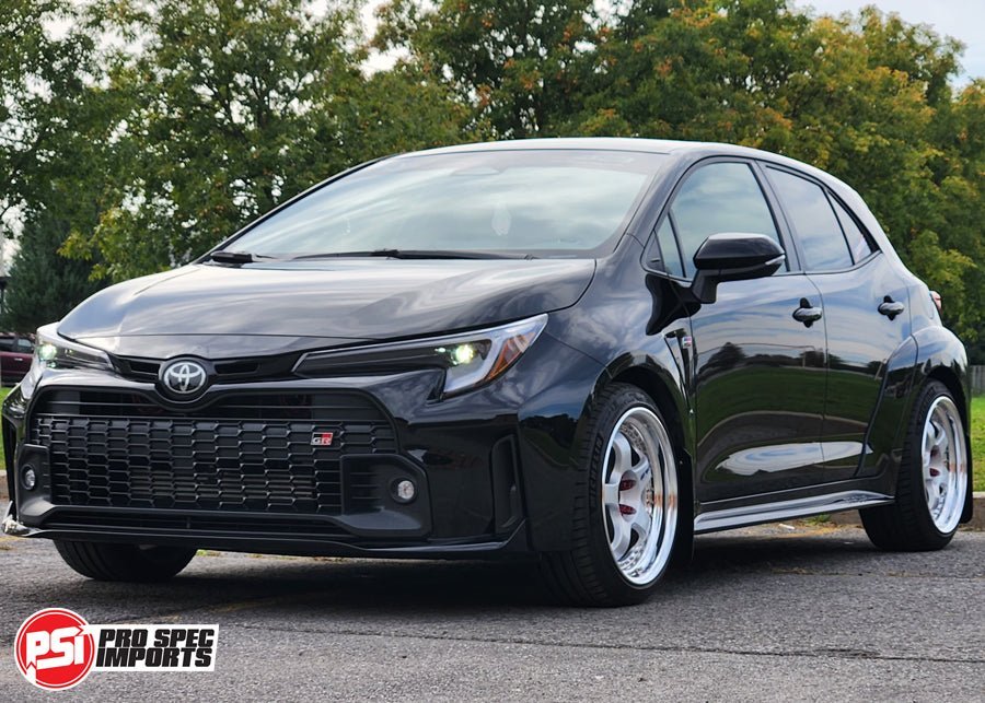 Work Meister S1 3P Centre Caps, Suit GR Yaris, GR Corolla, Camry - Billet Aluminum 6061 - T6, 60.1mm Hub Ring Hubcentric, 34mm Height - Pro Spec Imports - Black Anodised - S1 3P / 18