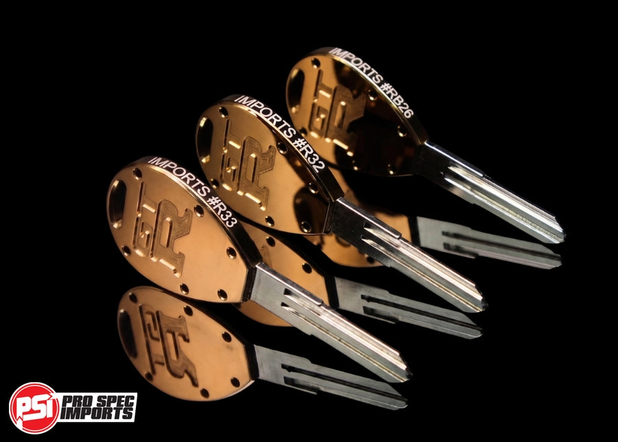 Limited Edition 18K Gold Titanium Skyline GT-R Key Blank for R32 / R33