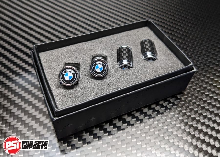 BMW Compatible Carbon Fiber Tire Valve Stem Caps X5 X3 X7 M2 M3 M5 E30 E36 E