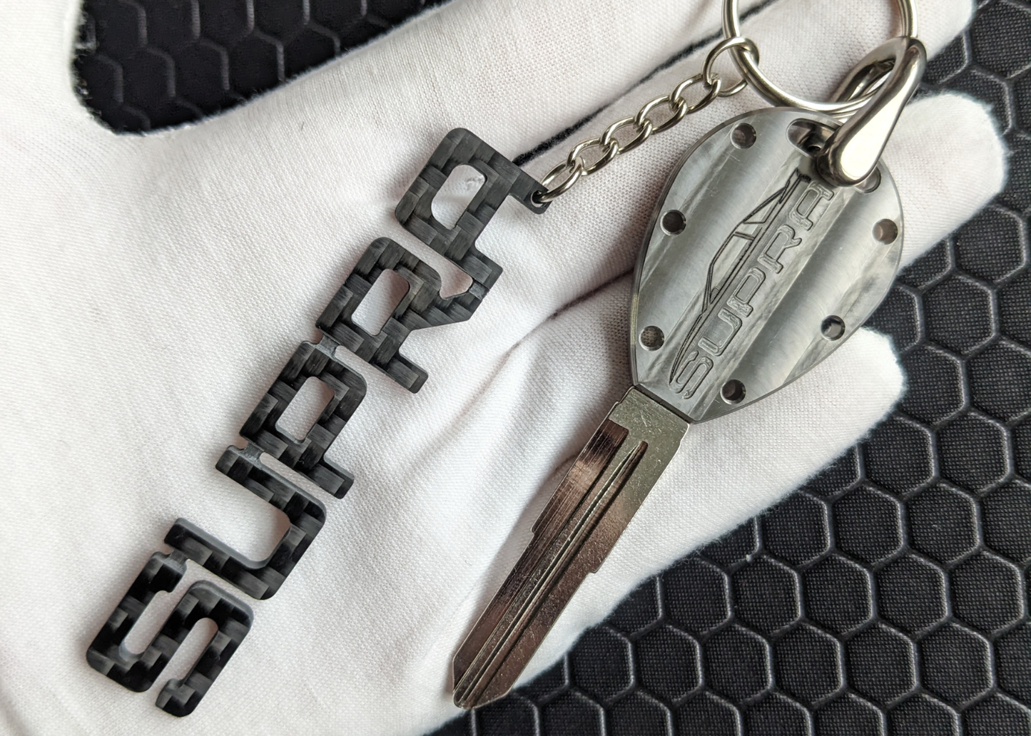 Carbon Fibre A70/MK3 Supra Keychain