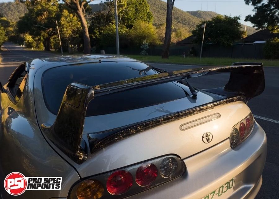*PRE-ORDER* Carbon Fibre Mk4 Supra Wing / Trunk / Hatch / Ducktail / Boot lip for under TRD Wing or OEM Wing Spoiler