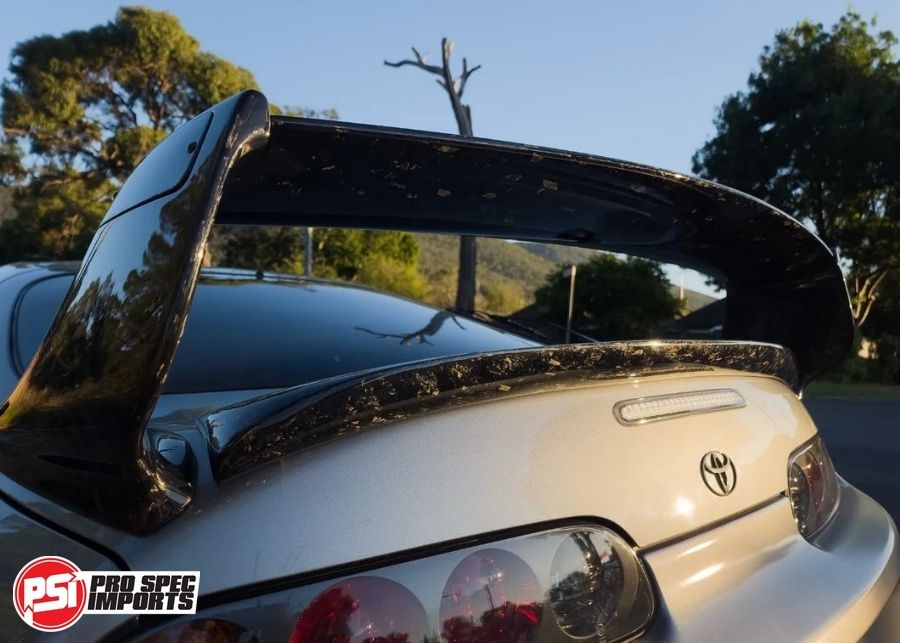*PRE-ORDER* Carbon Fibre Mk4 Supra Wing / Trunk / Hatch / Ducktail / Boot lip for under TRD Wing or OEM Wing Spoiler