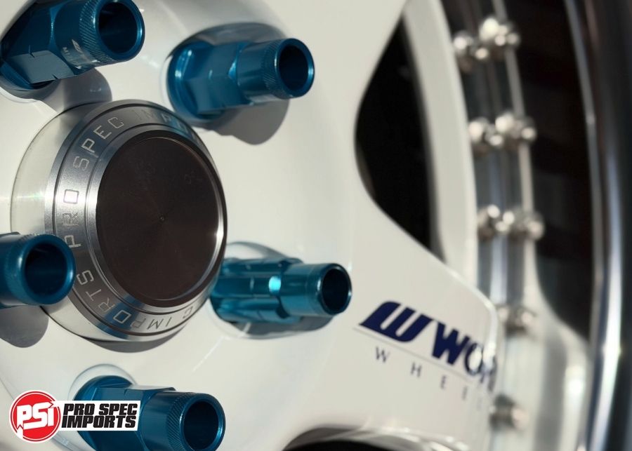 Work Meister S1 3P Centre Caps Billet CNC Alloy - Suit Nissan 66.1mm to 73.1mm Hub ring - Silvia S13, S14, S15, 180SX, 200SX, 300ZX, 350Z, 370Z (Not GTR), 34mm Height