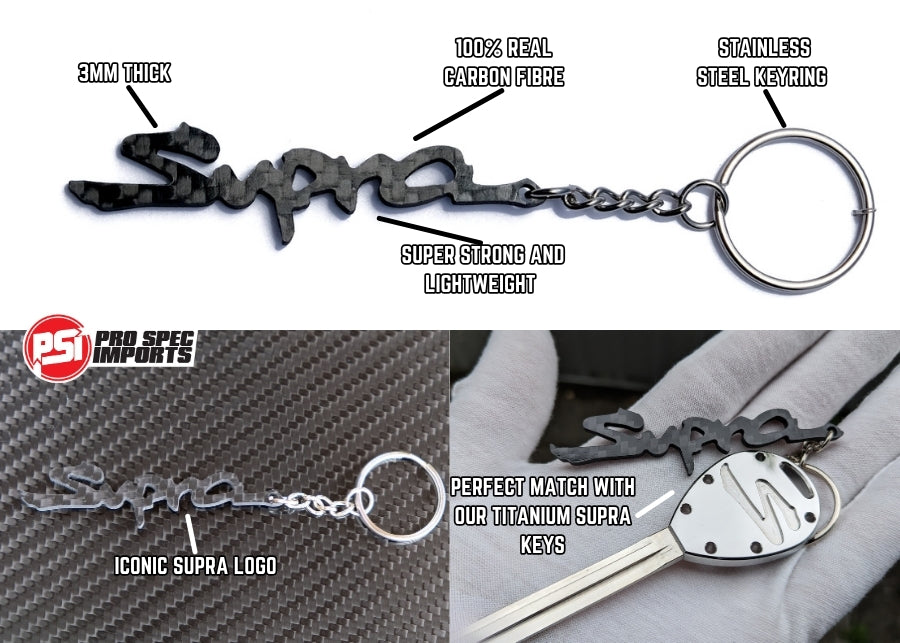 Carbon Fibre Supra Keychain