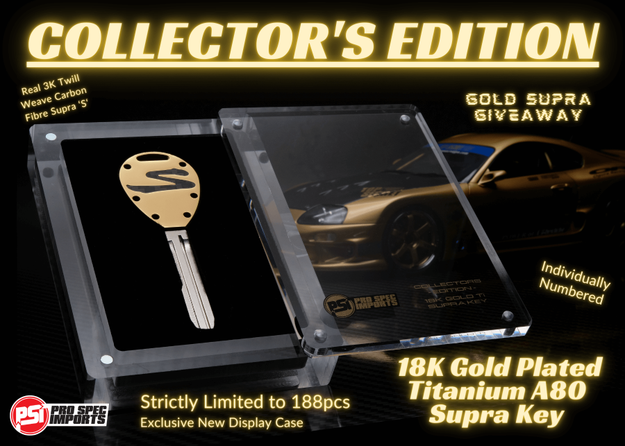 Collectors Edition 18K Gold CF - Titanium A80 Supra Key + *ENTRY TO THE GOLD TOP SECRET SUPRA GIVEAWAY*