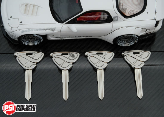 FD3S RX7 Key Blank - Polished Titanium GR6