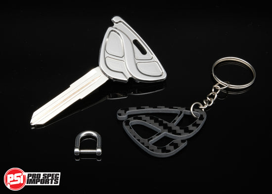 FD3S RX7 Key Blank - Polished Titanium GR6