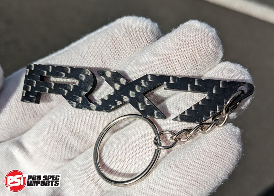 Carbon Fibre keychain for Mazda RX7 FD FC SA, rotor, rotary, gift, accessory - Pro Spec Imports - 