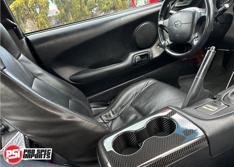 Cup Holder Armrest For A80 (Mk4) Supra, Carbon Fibre or Fiberglass - Pro Spec Imports - Forged Carbon Fibre - Right Hand Drive (JDM RHD) - 