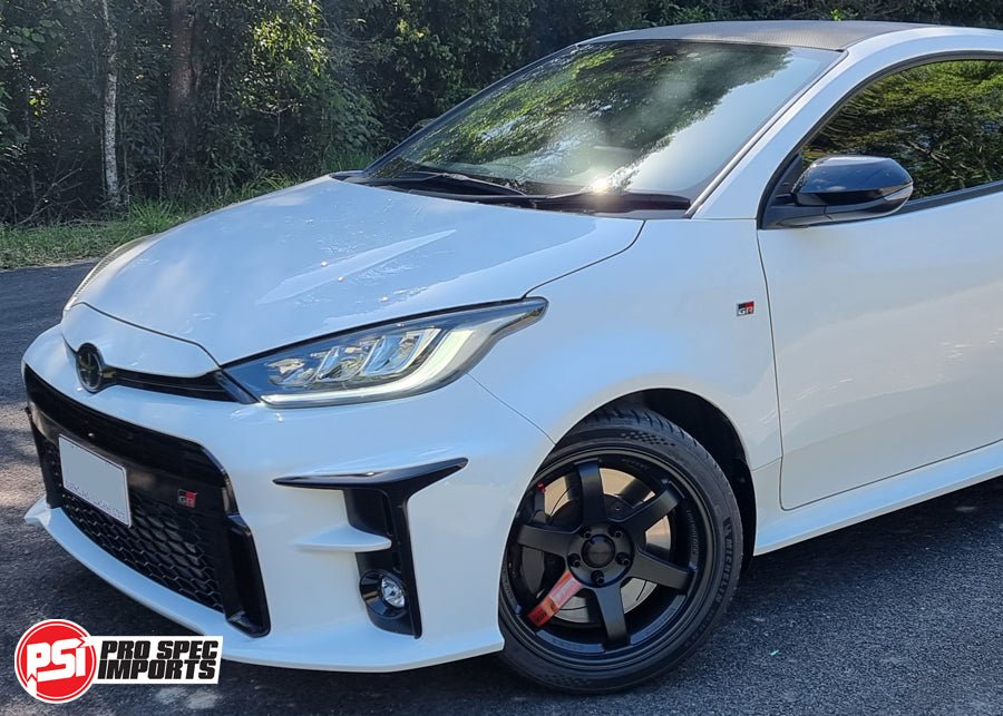 Volk Rays TE37SL & CE28SL Centre Caps - GR Yaris, GR Corolla, Camry - Billet Aluminum 6061 - T6, 60.1mm Hub Ring Hubcentric, 34mm Height - Pro Spec Imports - Black Anodised - 