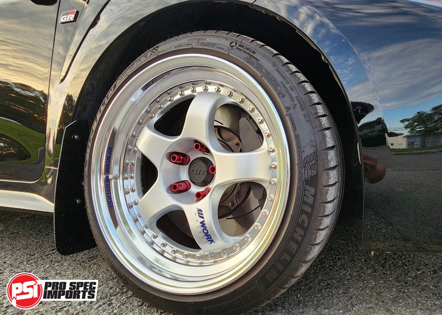 Work Meister S1 3P Centre Caps, Suit GR Yaris / Corolla - 60.1mm Hub Ring Hubcentric - 34mm Height - Pro Spec Imports - Plain Top - 18