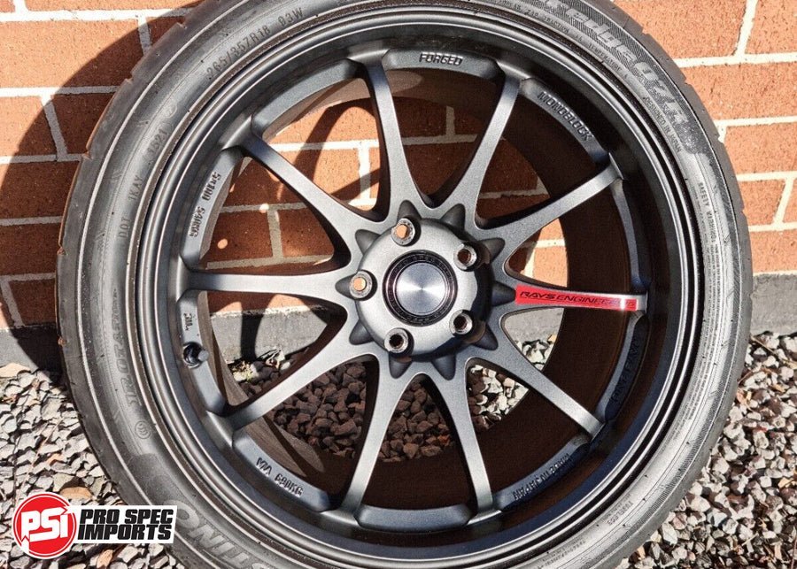 Volk Rays CE28SL Centre Caps - GR Yaris, GR Corolla - Billet Aluminum 6061 - T6, 60.1mm Hub Ring Hubcentric, 34mm Height - Pro Spec Imports - Black Anodised - 