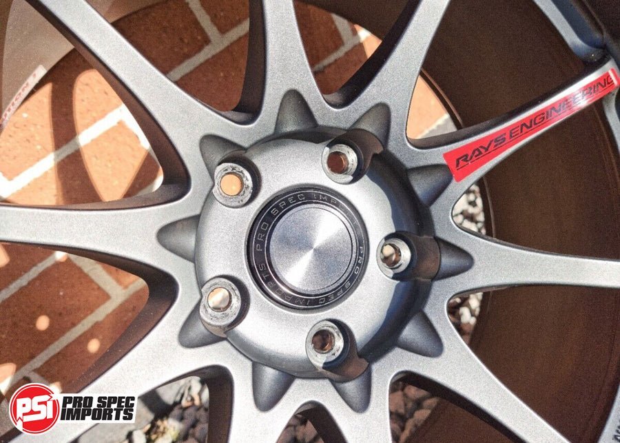 *PRE - ORDER* Rays TE37SL & CE28SL Centre Caps - A90 (MK5) Toyota Supra - Billet Aluminum 6061 - T6, 66.5 to 73.1 Hubcentric - Pro Spec Imports - Machined Silver Anodised with Carbon Fibre Centre - 