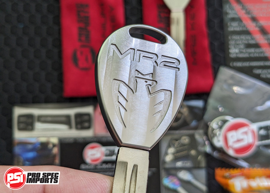Suit Toyota MR2 SW20 Titanium Key Blank - Machine Finish